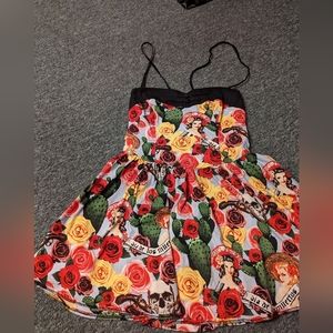 Hell Bunny Dia de Los muerto dress